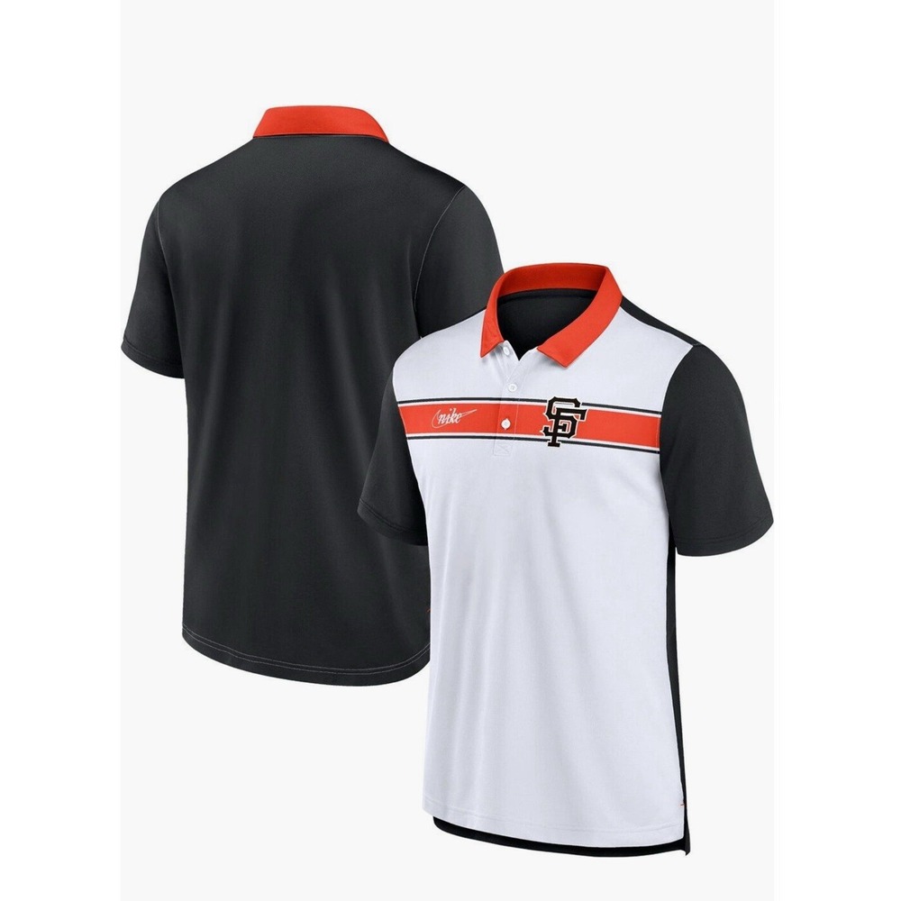 Nike Men’s San Francisco Polo Shirt in White, Black & Orange
